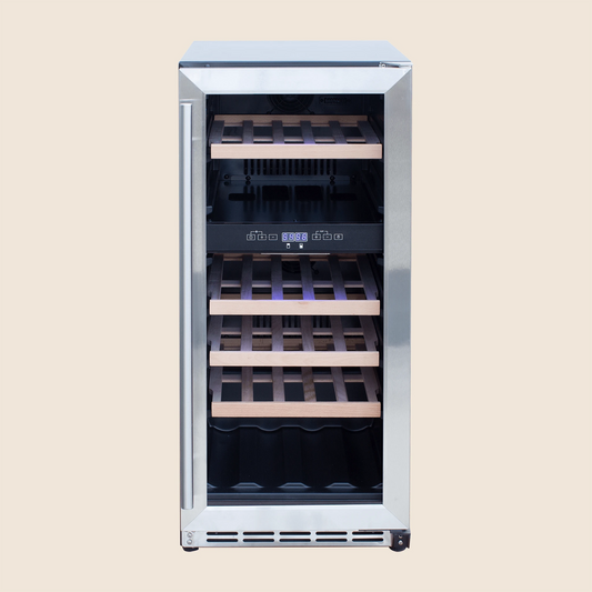 15" 2.9 Cu. Outdoor Rated Dual Zone Wine Cooler by Summerset