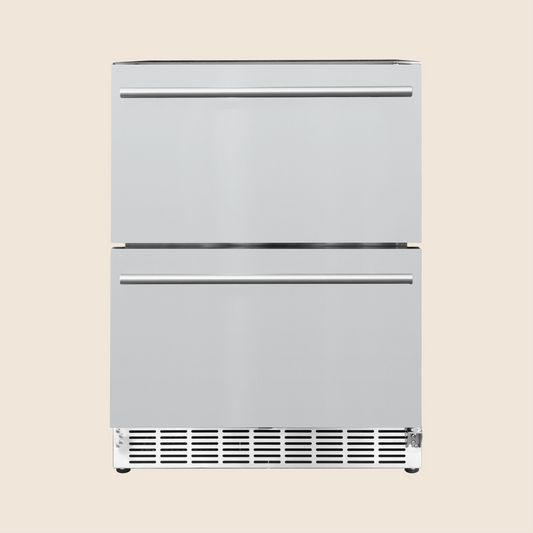 24" 5 Cu. Deluxe Outdoor Rated 2-Drawer Refrigerator by Summerset