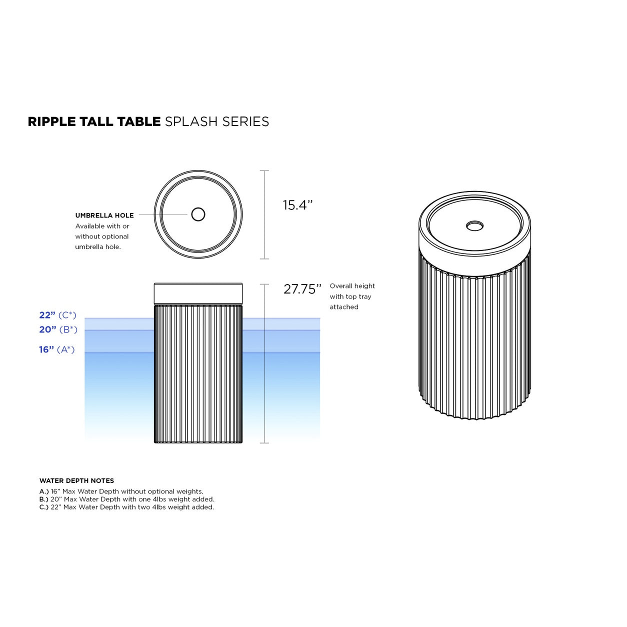 Ripple Tall Table