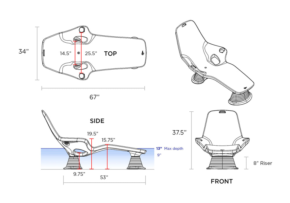 Shayz Lounger Riser Set