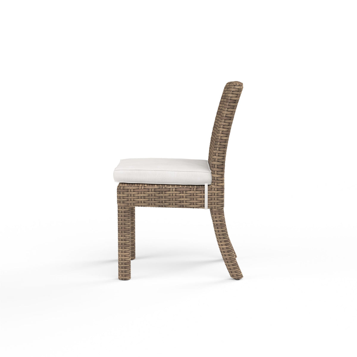 Sunset West Havana Armless Dining Chair in Canvas Flax w/ Self Welt — View 3