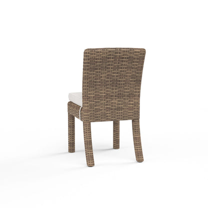 Sunset West Havana Armless Dining Chair in Canvas Flax w/ Self Welt