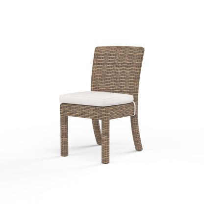 Sunset West Havana Armless Dining Chair in Canvas Flax w/ Self Welt — View 4