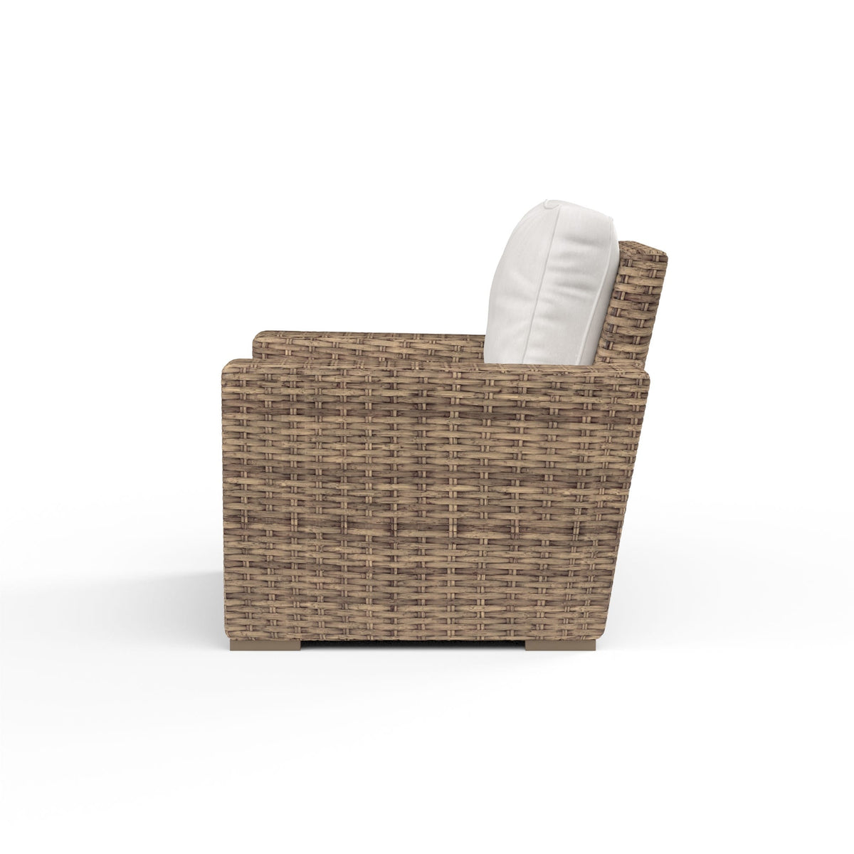 Sunset West Havana Club Chair in Canvas Flax w/ Self Welt