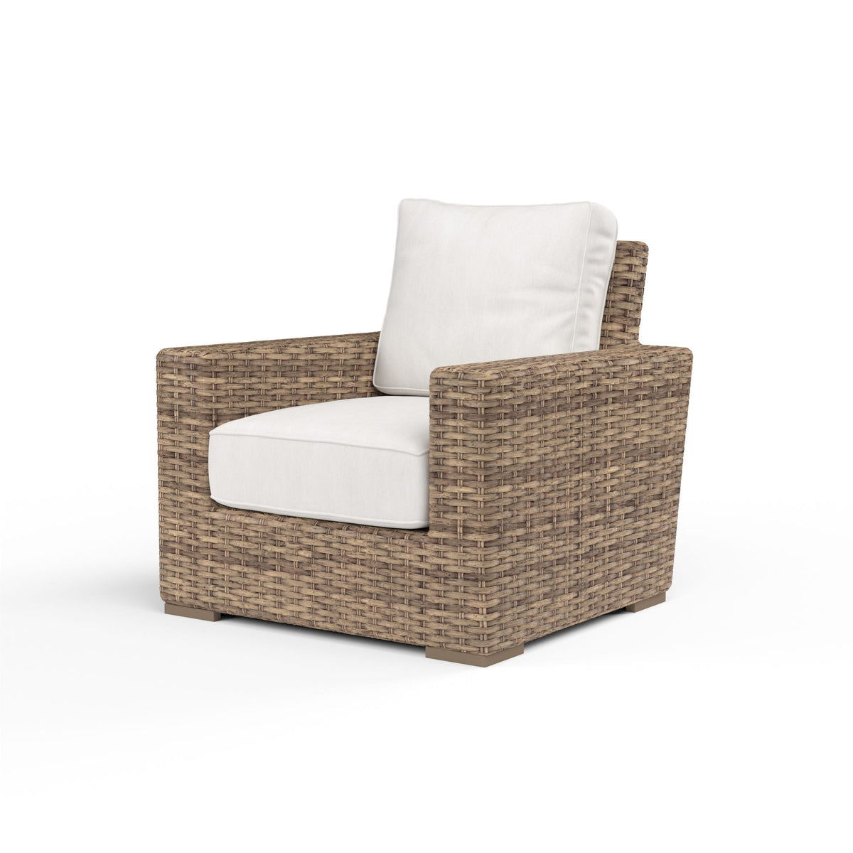 Sunset West Havana Club Chair in Canvas Flax w/ Self Welt — View 5