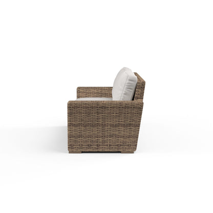 Sunset West Havana Loveseat in Canvas Flax w/ Self Welt — View 4