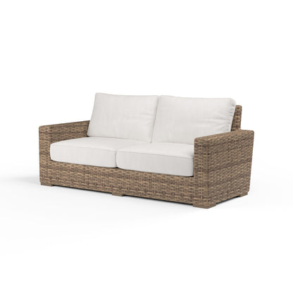 Sunset West Havana Loveseat in Canvas Flax w/ Self Welt — View 5