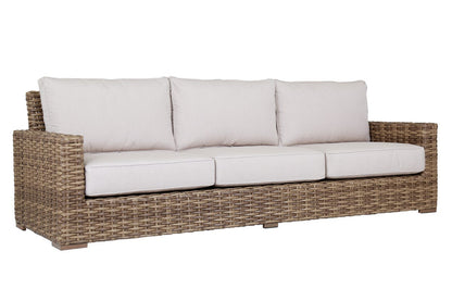 Sunset West Havana Sofa in Canvas Flax w/ Self Welt