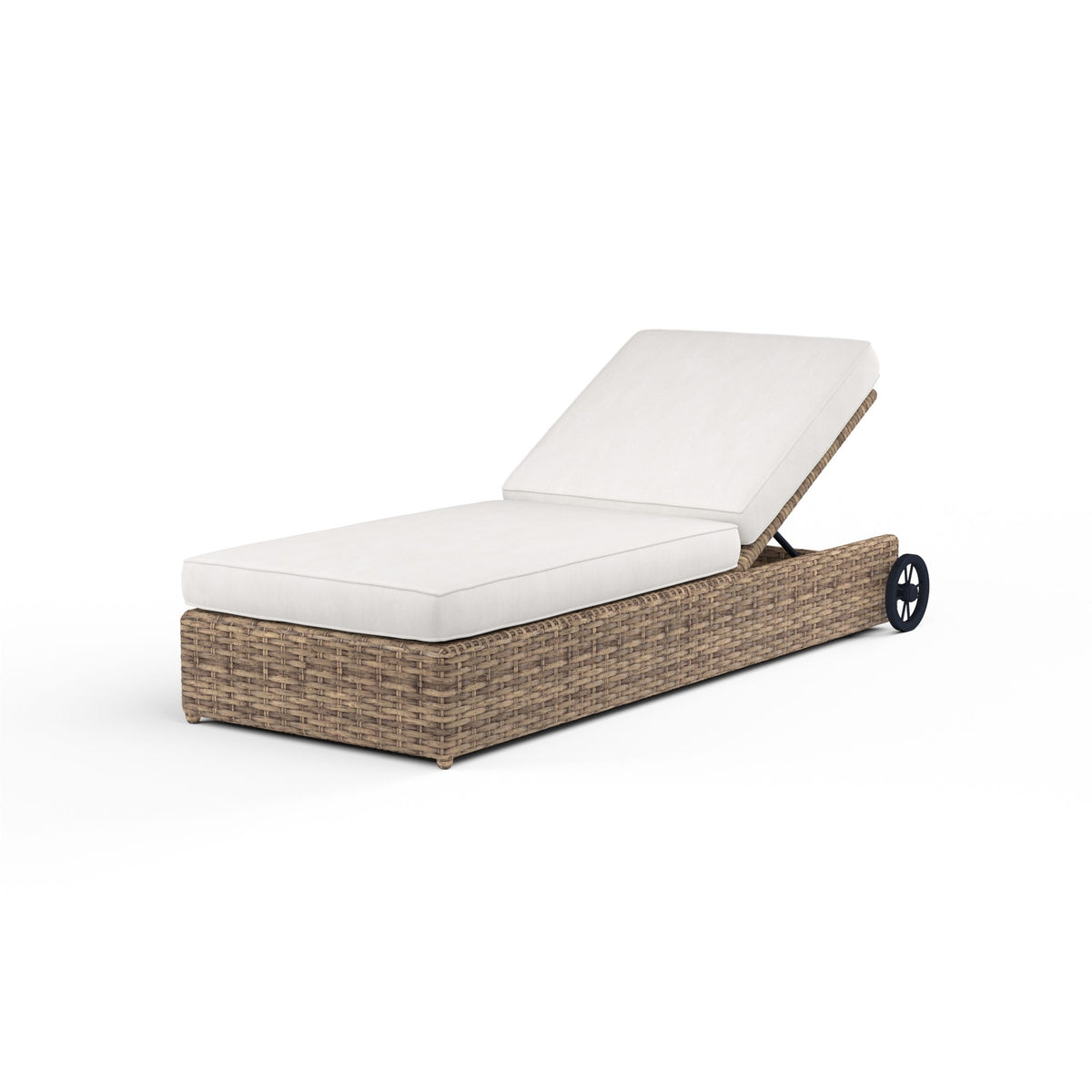 Sunset West Havana Adjustable Chaise in Canvas Flax w/ Self Welt — View 4