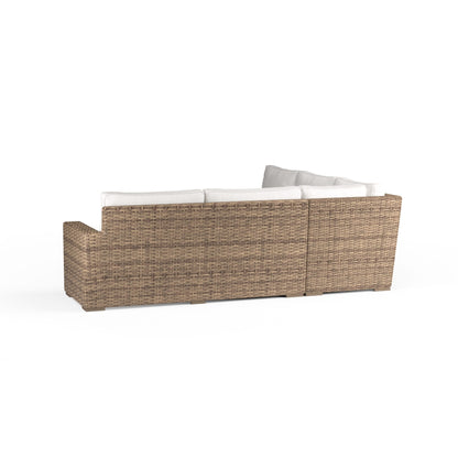 Sunset West Havana Sectional in Canvas Flax w/ Self Welt — View 2