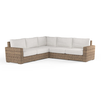 Sunset West Havana Sectional in Canvas Flax w/ Self Welt — View 5