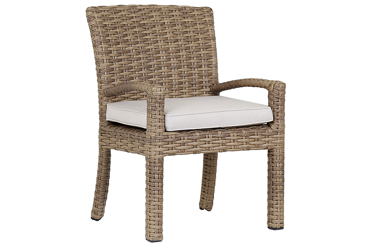 Sunset West Havana Dining Chair in Canvas Flax w/ Self Welt — View 6