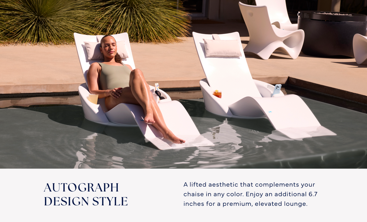 Ledge Autograph Chaise Island Lounge In-Pool & Patio Set