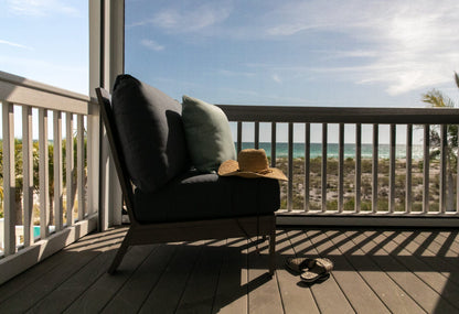 Sunset West Laguna Armless Club in Canvas Flax, No Welt — View 5