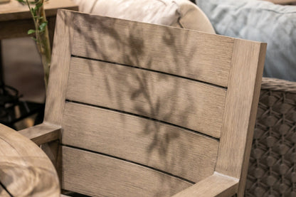 Sunset West Laguna Dining Chair in Canvas Flax, No Welt — View 10