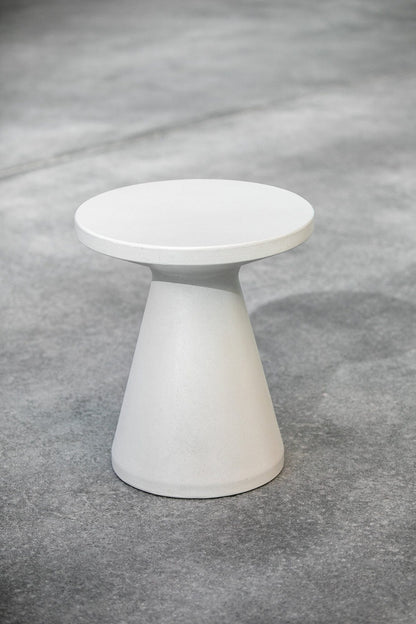 Sunset West Bazaar GRC Round End Table, Bone Finish — View 3