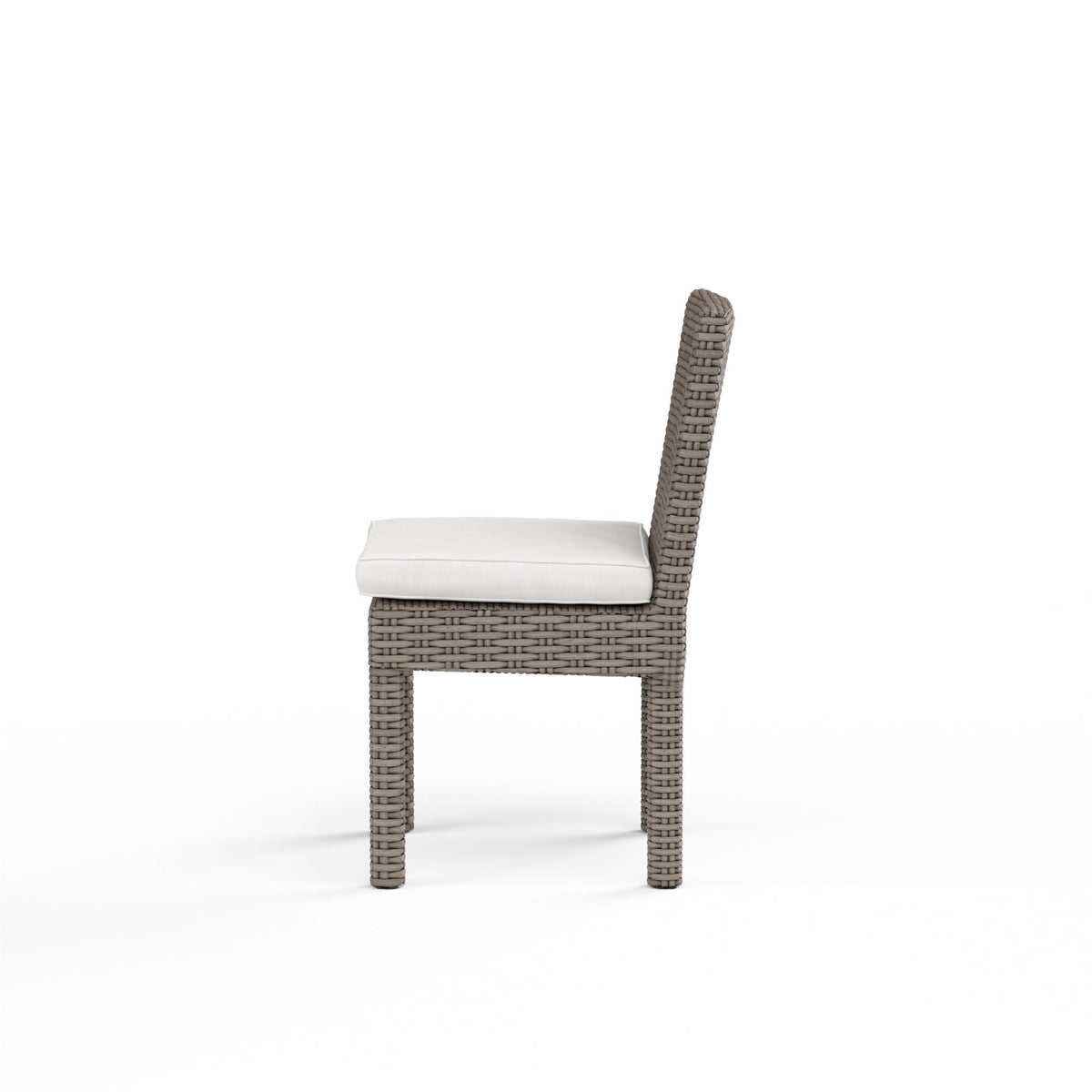 Sunset West Coronado Armless Dining Chair in Canvas Flax w/ Self Welt — View 4