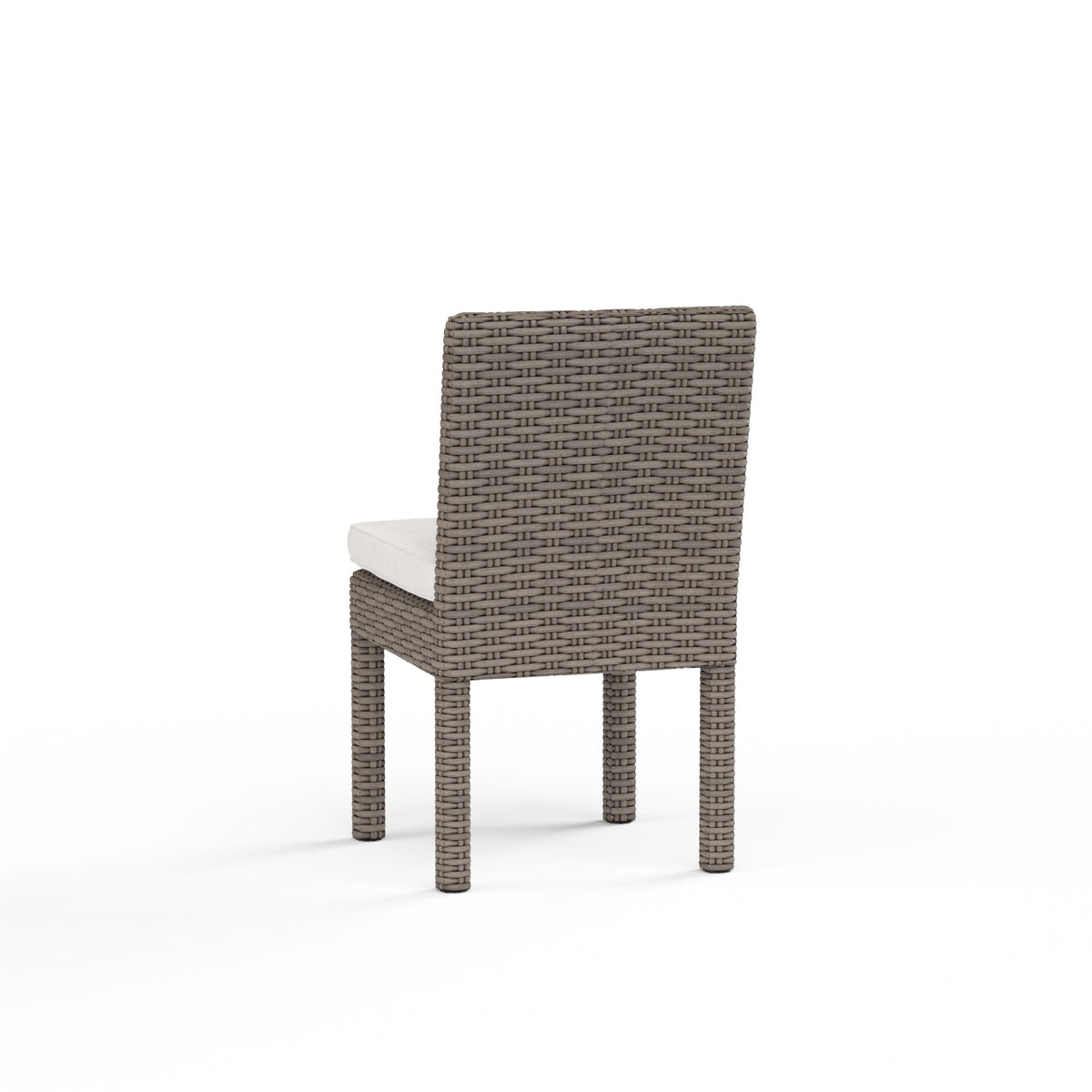 Sunset West Coronado Armless Dining Chair in Canvas Flax w/ Self Welt — View 2