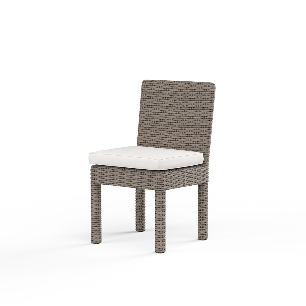 Sunset West Coronado Armless Dining Chair in Canvas Flax w/ Self Welt — View 5