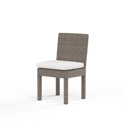 Sunset West Coronado Armless Dining Chair in Canvas Flax w/ Self Welt — View 5