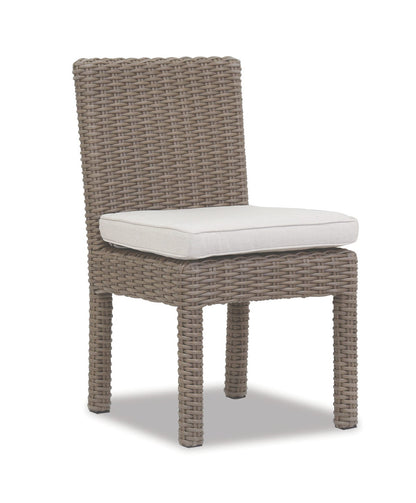 Sunset West Coronado Armless Dining Chair in Canvas Flax w/ Self Welt