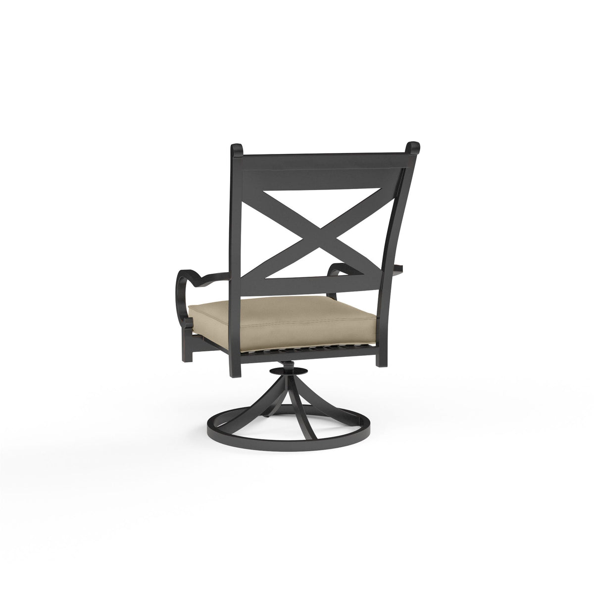 Sunset West Monterey Swivel Dining Chair in Linen Stone w/ Selt Welt — View 3