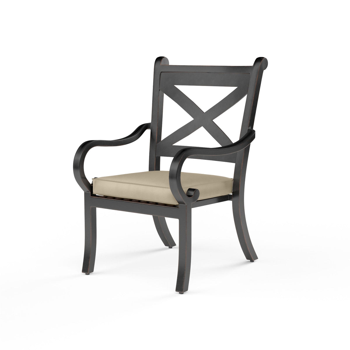 Sunset West Monterey Dining Chair in Linen Stone w/ Selt Welt — View 5