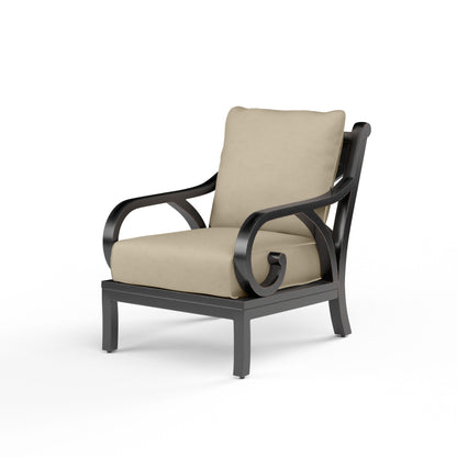 Sunset West Monterey Club Chair in Linen Stone w/ Selt Welt — View 4