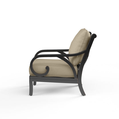 Sunset West Monterey Club Chair in Linen Stone w/ Selt Welt