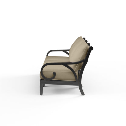 Sunset West Monterey Sofa in Linen Stone w/ Self Welt
