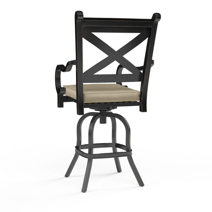 Sunset West Monterey Barstool in Linen Stone w/ Selt Welt — View 3