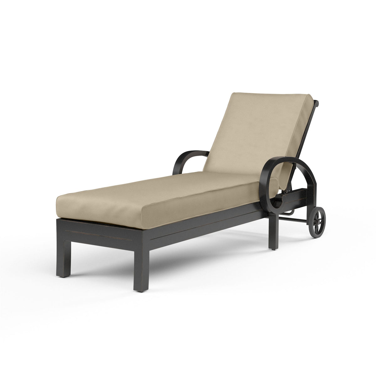 Sunset West Monterey Chaise Lounge in Linen Stone w/ Selt Welt — View 4