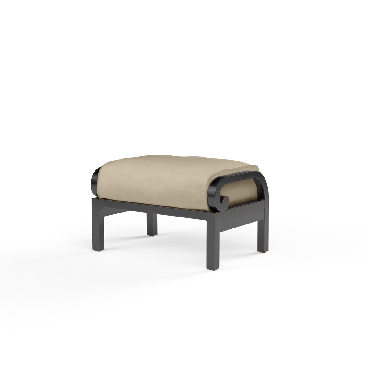Sunset West Monterey Ottoman in Linen Stone w/ Selt Welt — View 2