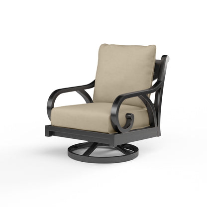 Sunset West Monterey Swivel Rocker in Linen Stone w/ Selt Welt — View 2