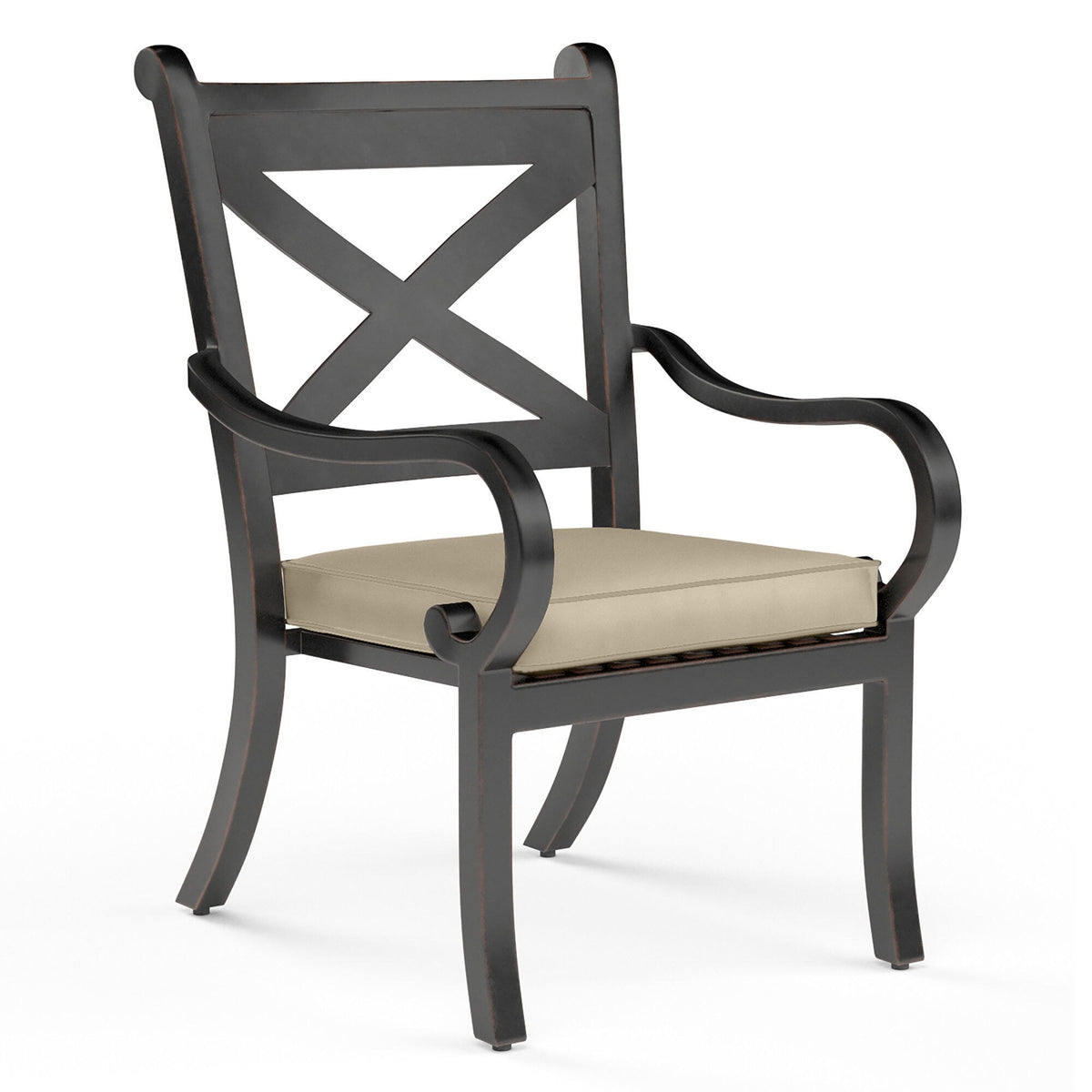 Sunset West Monterey Dining Chair in Linen Stone w/ Selt Welt — View 7
