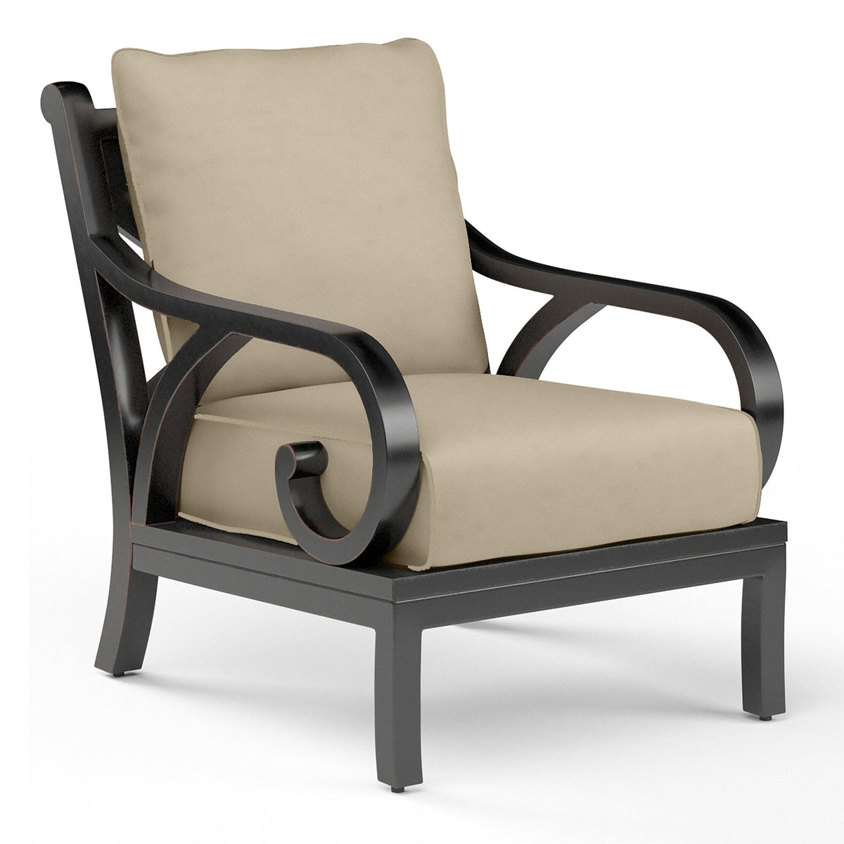 Sunset West Monterey Club Chair in Linen Stone w/ Selt Welt — View 6
