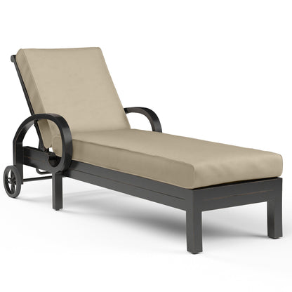 Sunset West Monterey Chaise Lounge in Linen Stone w/ Selt Welt — View 6