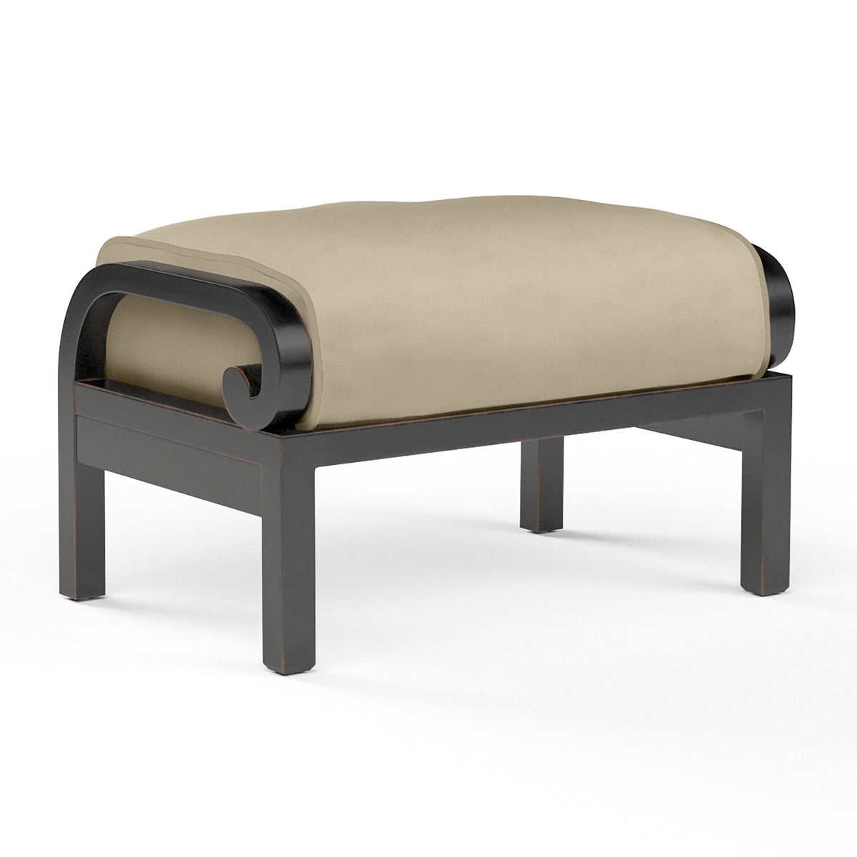 Sunset West Monterey Ottoman in Linen Stone w/ Selt Welt — View 3
