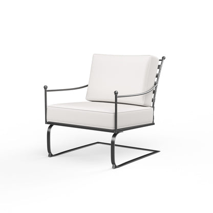 Sunset West Provence Club Rocker in Canvas Flax w/ Self Welt — View 6