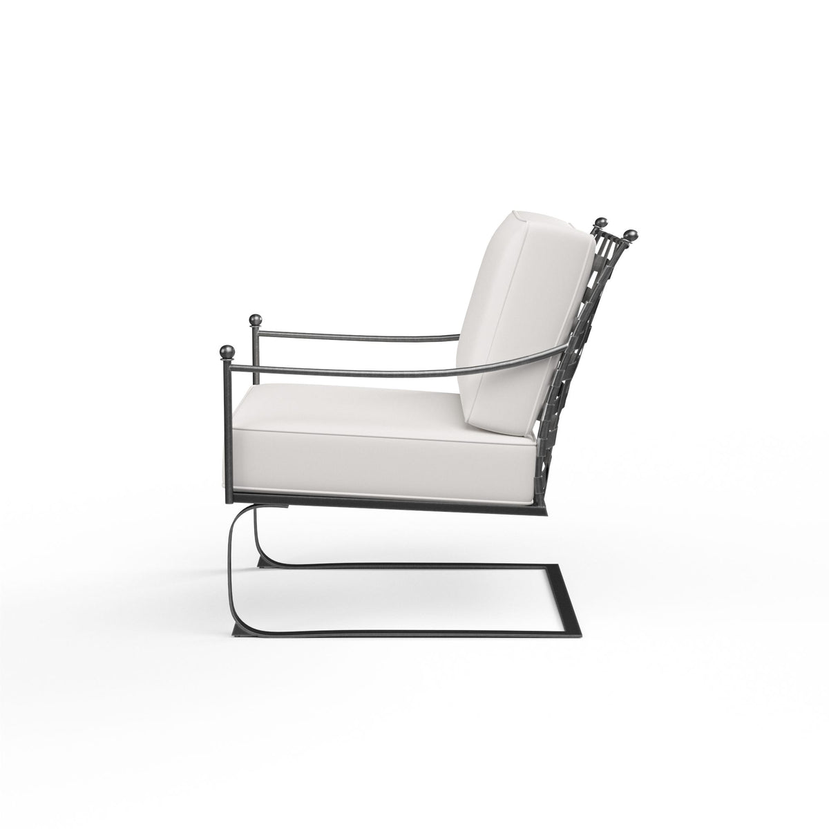 Sunset West Provence Club Rocker in Canvas Flax w/ Self Welt — View 5