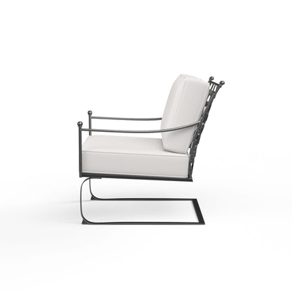 Sunset West Provence Club Rocker in Canvas Flax w/ Self Welt — View 5