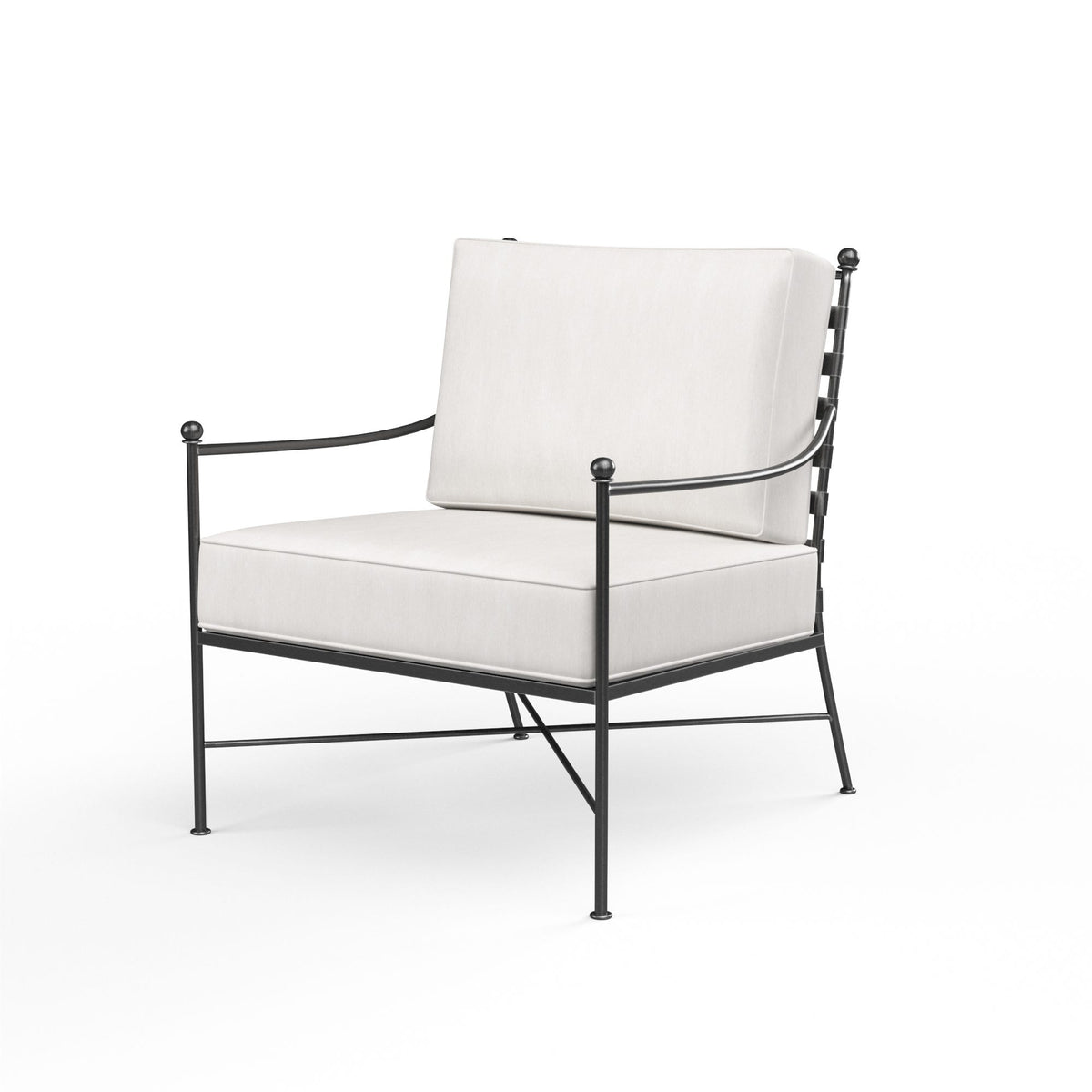 Sunset West Provence Club Chair in Canvas Flax w/ Self Welt — View 5