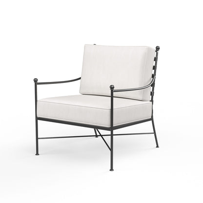 Sunset West Provence Club Chair in Canvas Flax w/ Self Welt — View 5