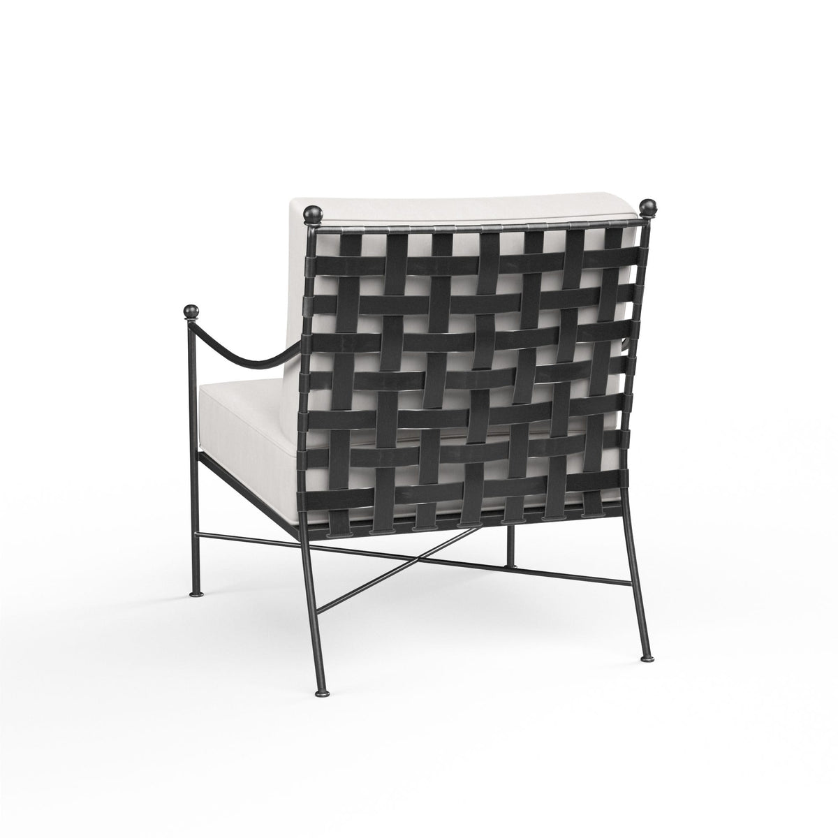 Sunset West Provence Club Chair in Canvas Flax w/ Self Welt — View 2