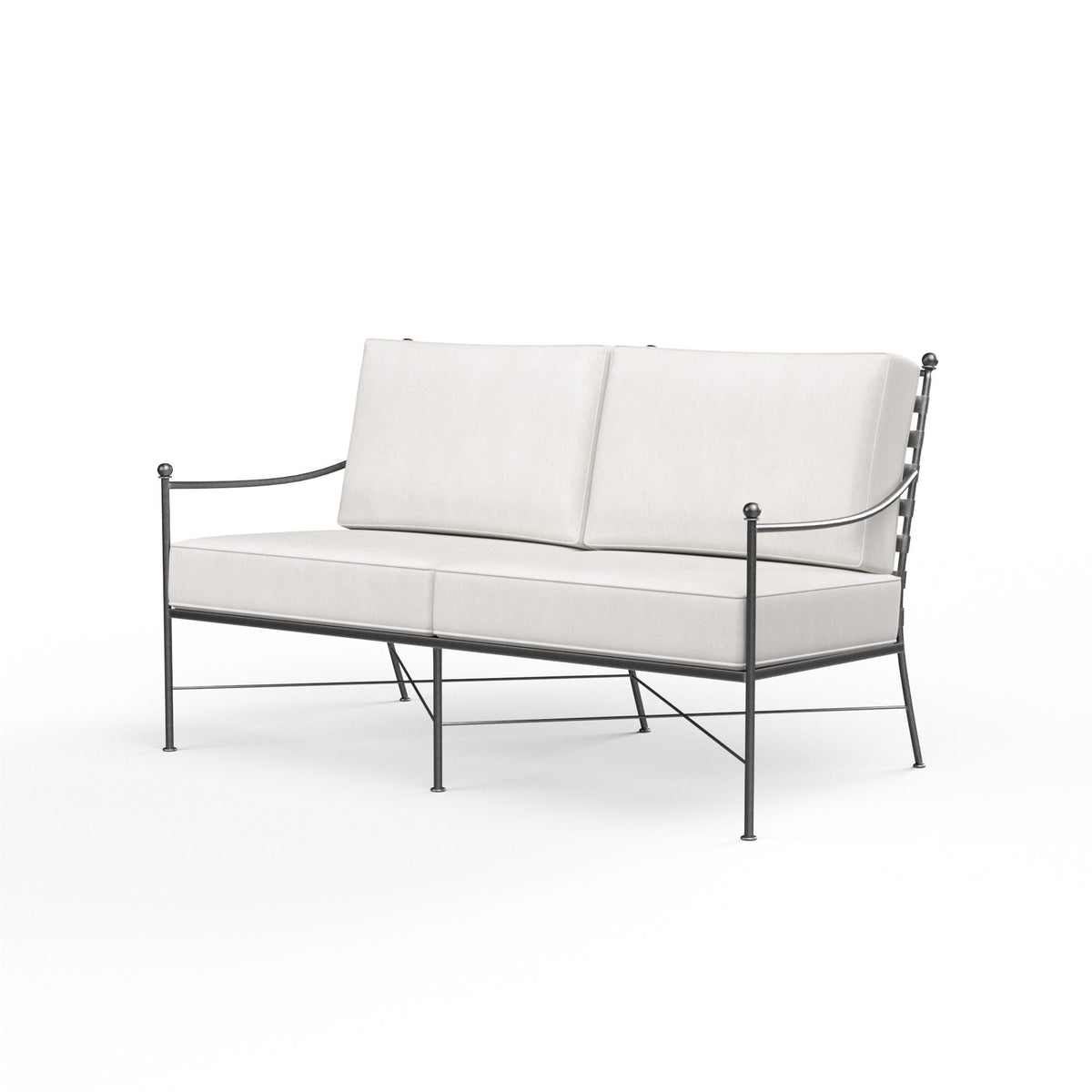 Sunset West Provence Loveseat in Canvas Flax w/ Self Welt — View 6
