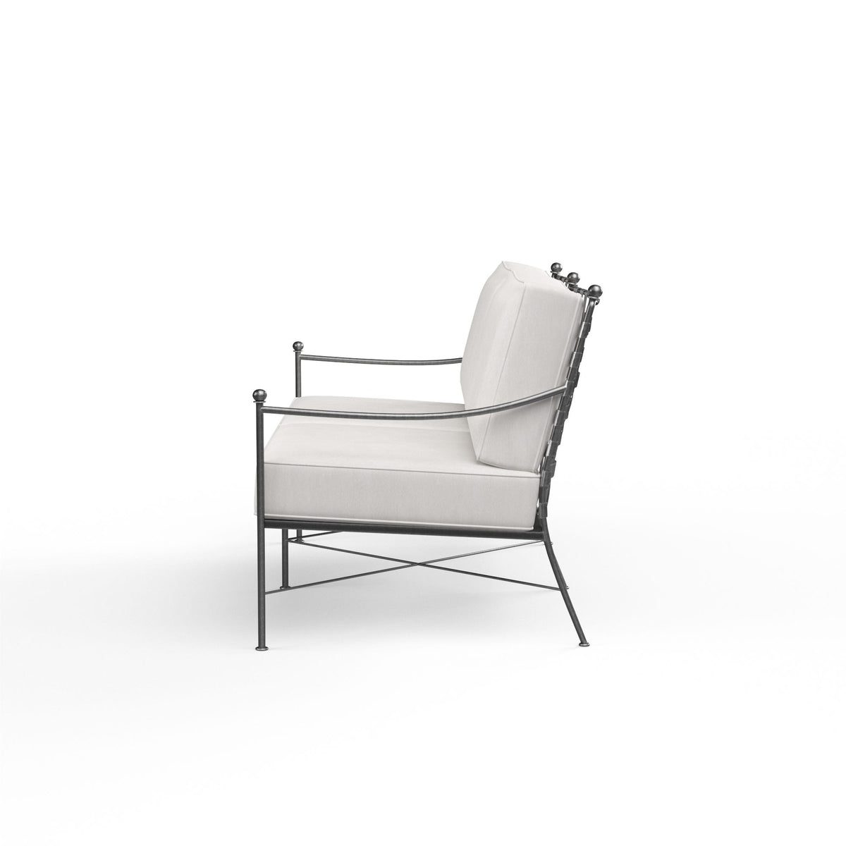 Sunset West Provence Loveseat in Canvas Flax w/ Self Welt — View 5