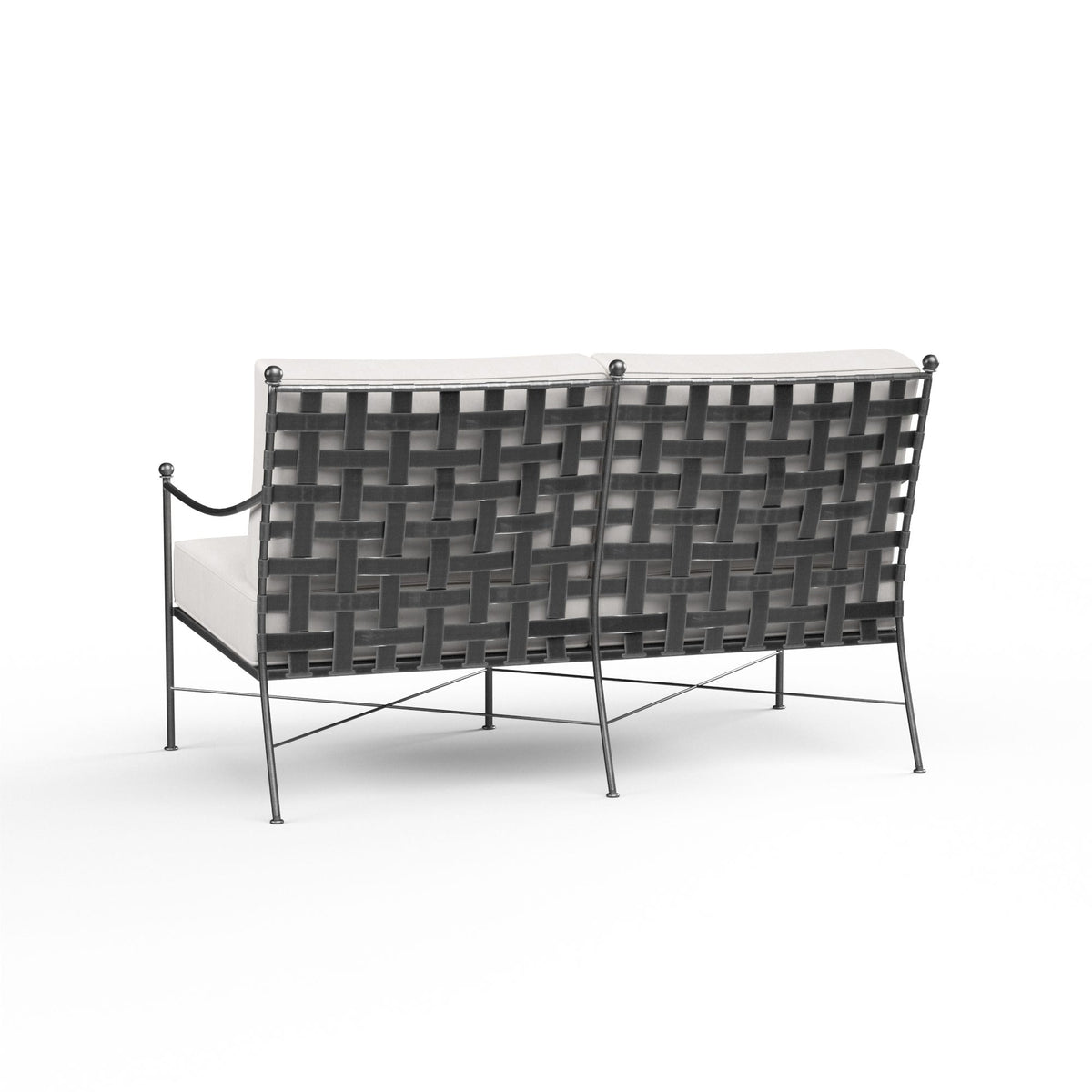 Sunset West Provence Loveseat in Canvas Flax w/ Self Welt — View 3