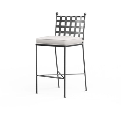 Sunset West Provence Barstool in Canvas Flax w/ Self Welt — View 3