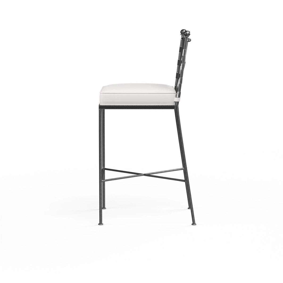 Sunset West Provence Barstool in Canvas Flax w/ Self Welt — View 2
