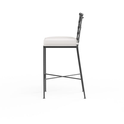 Sunset West Provence Barstool in Canvas Flax w/ Self Welt — View 2